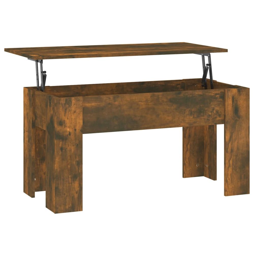 Coffee Table Smoked Oak 101x49x52 cm Engineered Wood S0671026587