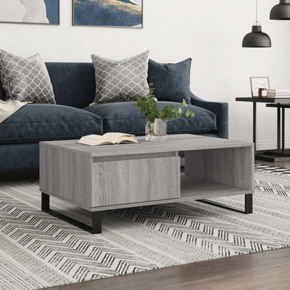 vidaXL Coffee Table Grey Sonoma 90x60x35 cm Engineered Wood S0671256775