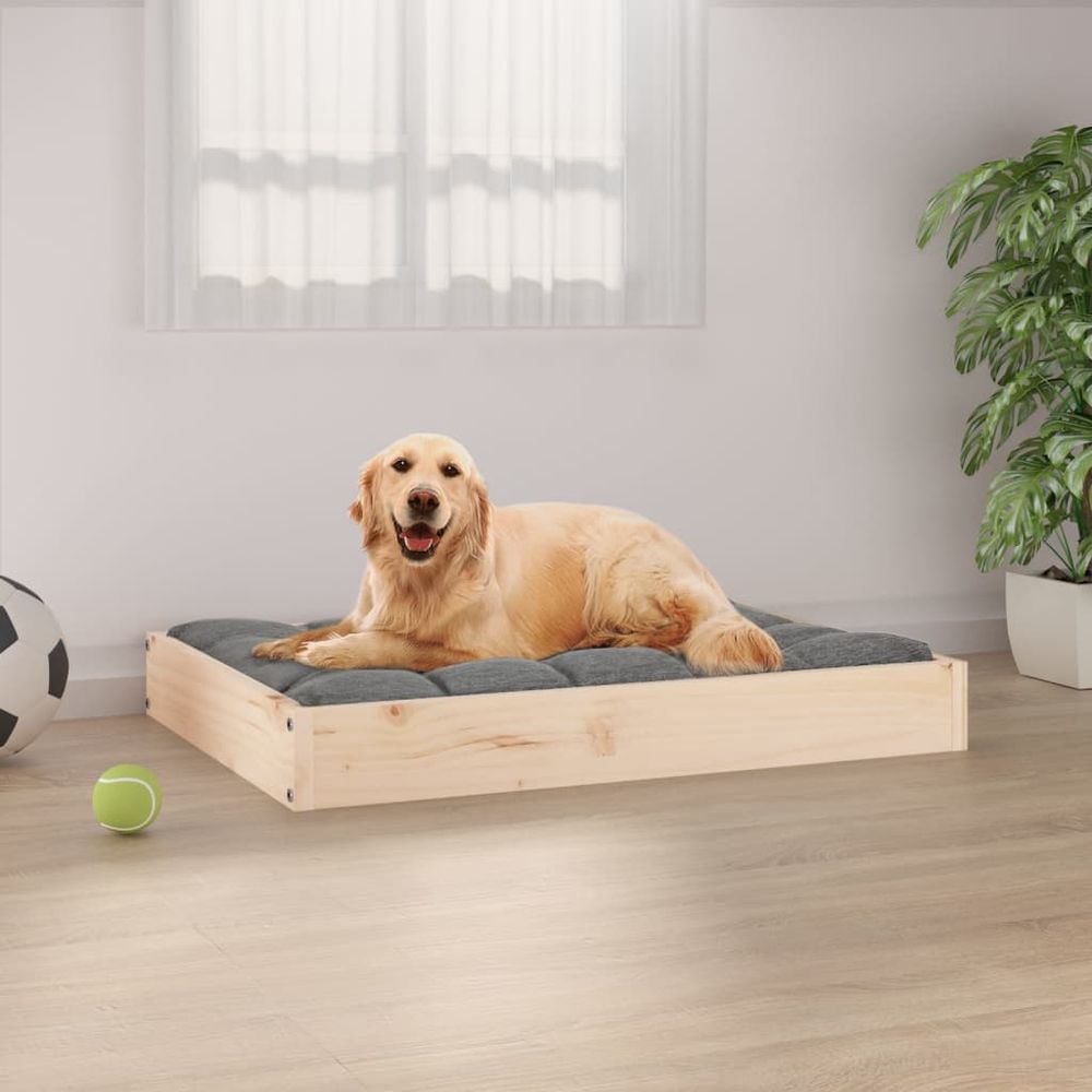 Dog Bed 71.5x54x9 cm Solid Wood Pine V0671052308