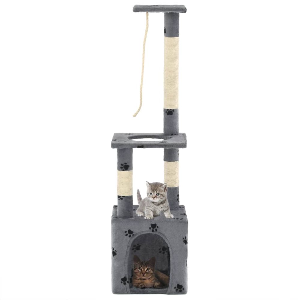 vidaXL Cat Tree with Sisal Scratching Posts 109 cm Grey S069789426