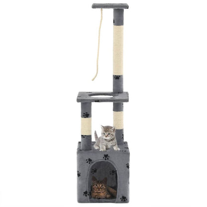 vidaXL Cat Tree with Sisal Scratching Posts 109 cm Grey S069789426