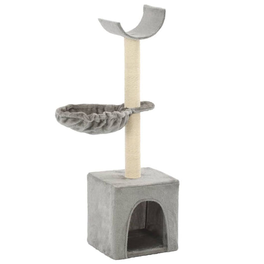 vidaXL Cat Tree with Sisal Scratching Posts 105 cm Grey S069789455