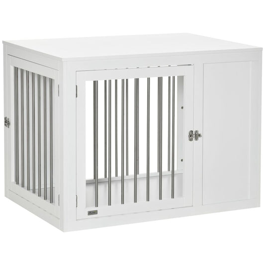 Furniture-Style Dog Crate End Table w/ 2 Doors, for Medium & Large Dogs Pawhut S0671081094