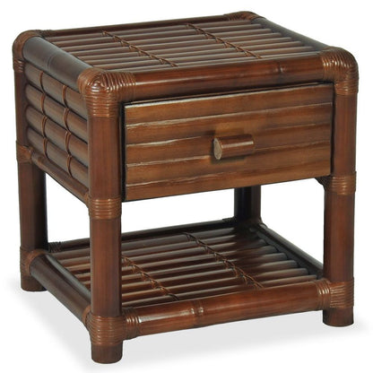 Bedside Table 45x45x40 cm Bamboo Dark Brown S069791196