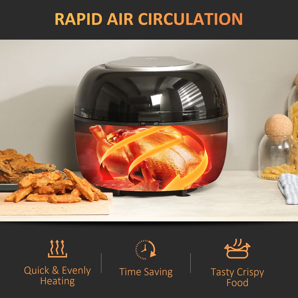 7L Digital Air Fryer w/ Dehydrate 7 Presets Rapid Air Circulation 1500W S0671079376