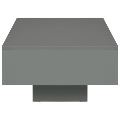 Coffee Table High Gloss Grey 115x55x31 cm MDF V069819156