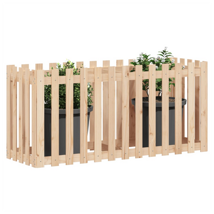 vidaXL Garden Raised Bed with Fence Design 150x50x70 cm Solid Wood Pine S0671368513