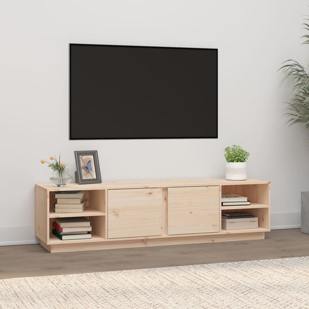 vidaXL TV Cabinet 156x40x40 cm Solid Wood Pine V0671393305