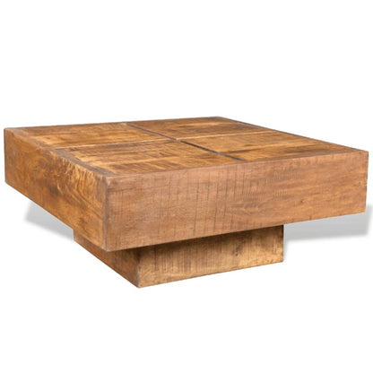 Coffee Table Brown Square Solid Mango Wood V069819743