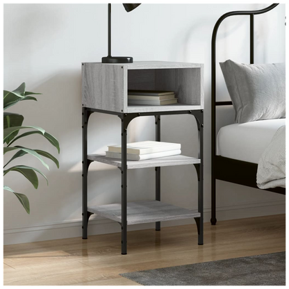 vidaXL Bedside Table Grey Sonoma 35x34.5x70 cm Engineered Wood S0671257902