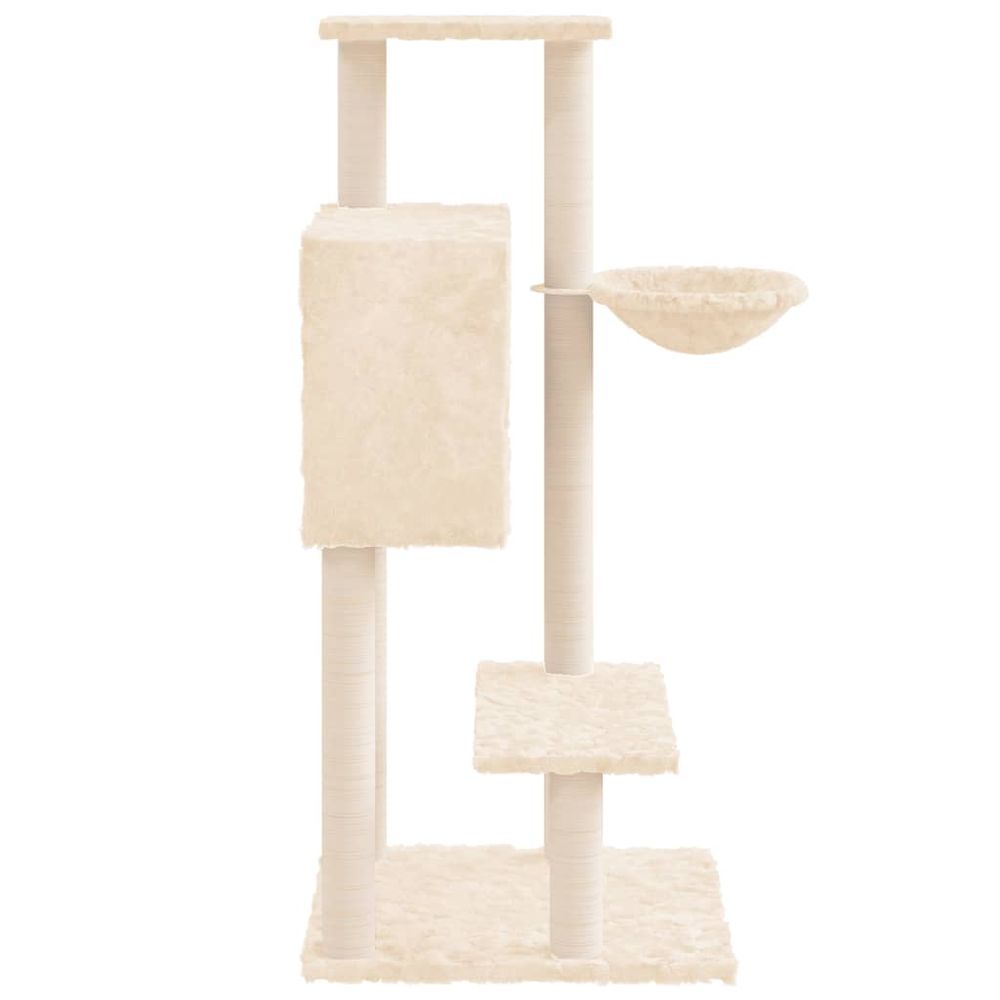 vidaXL Cat Tree with Sisal Scratching Posts Cream 108.5 cm S0671085630