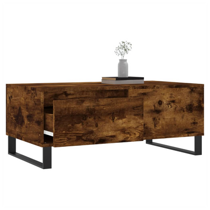 vidaXL Coffee Table Smoked Oak 90x50x36.5 cm Engineered Wood S0671257117