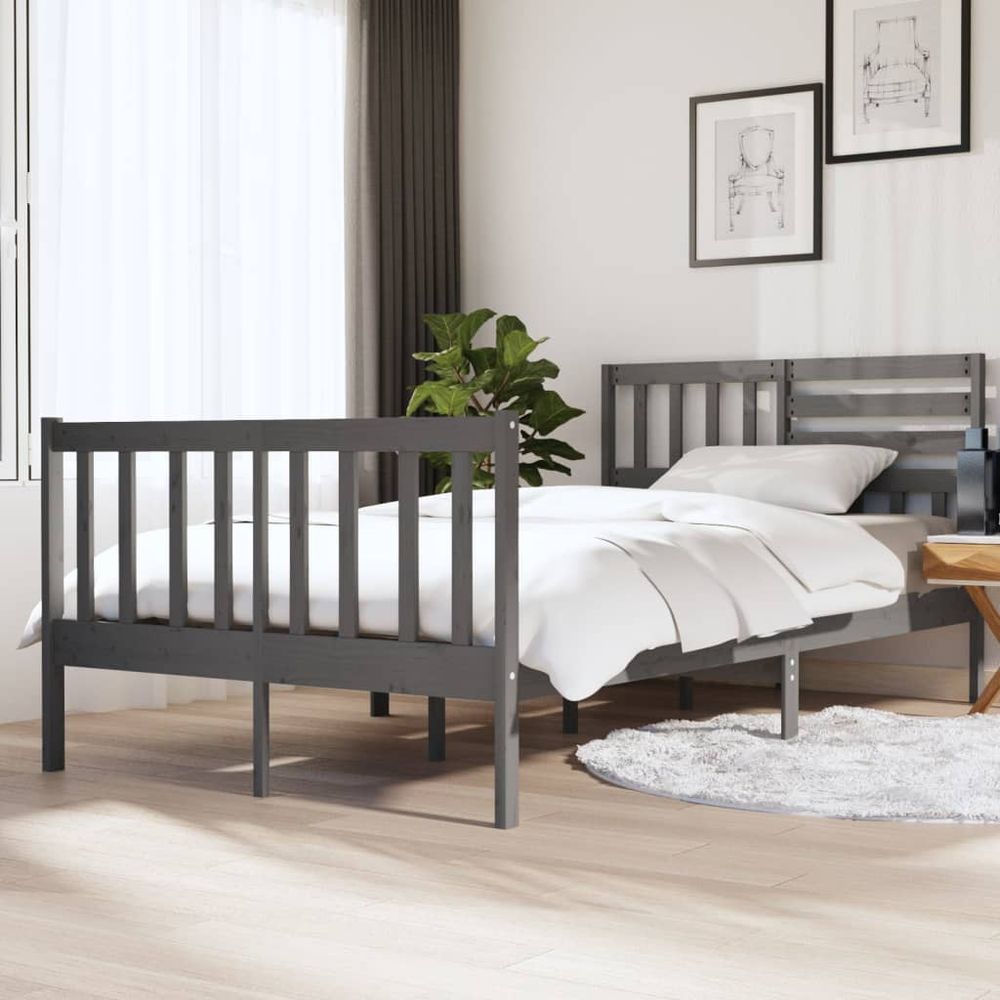 vidaXL Bed Frame Honey Brown Solid Wood 90x200 cm S067942580