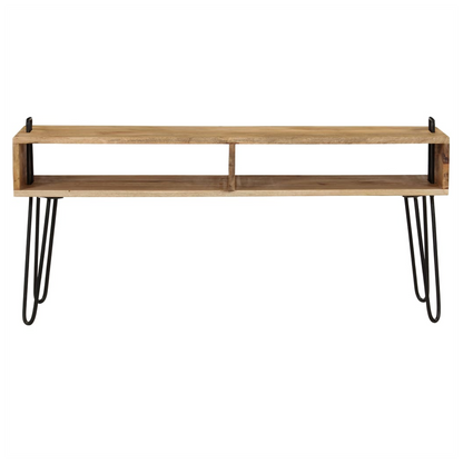 vidaXL TV Stand Solid Mango Wood 110x35x45 cm S0671166886