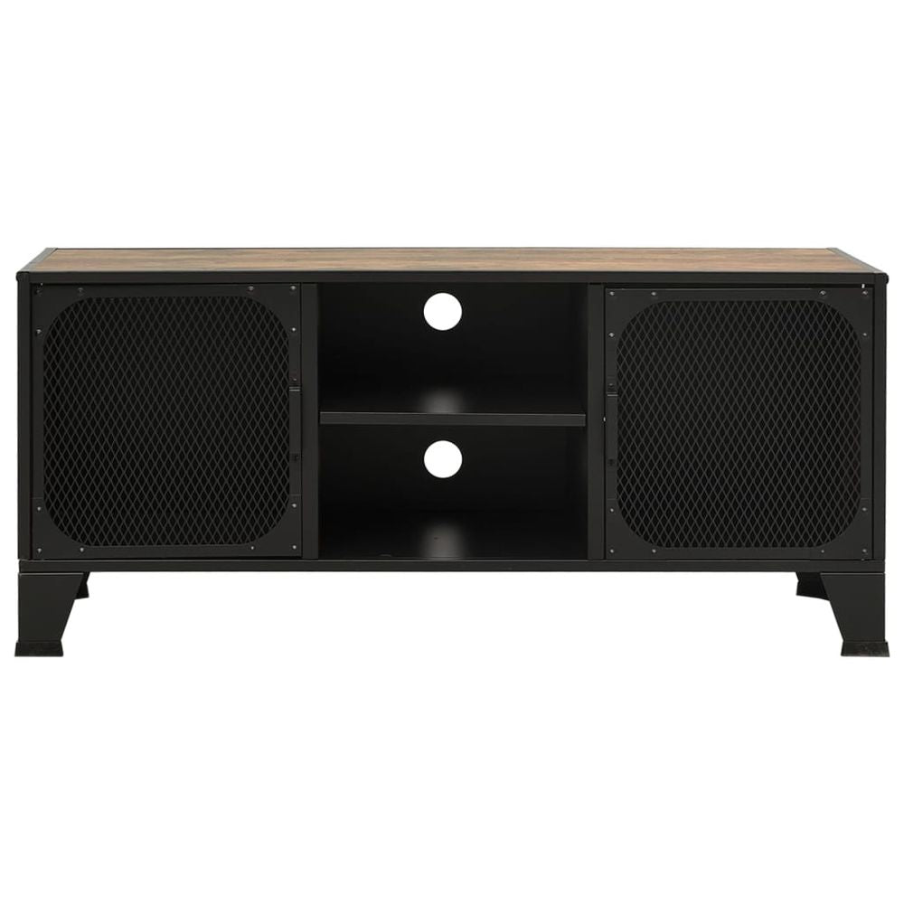 vidaXL TV Cabinet Rustic Brown 105x36x47 cm Metal and MDF S035877139