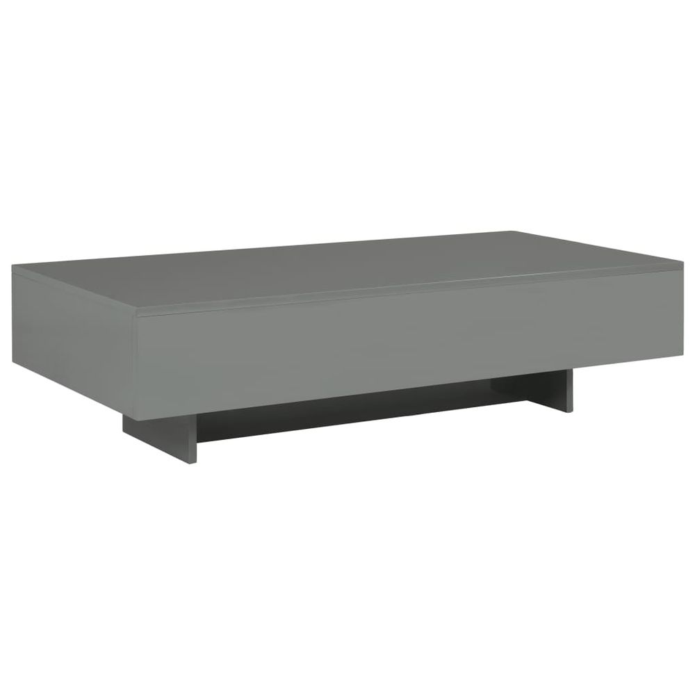 Coffee Table High Gloss Grey 115x55x31 cm MDF V069819156