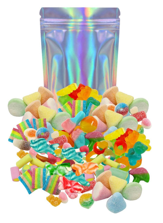 1kg Multi Coloured Rainbow Pick N Mix Sweets - Resealable Bag