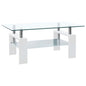 Coffee Table Black and Transparent 95x55x40 cm Tempered Glass V069823970