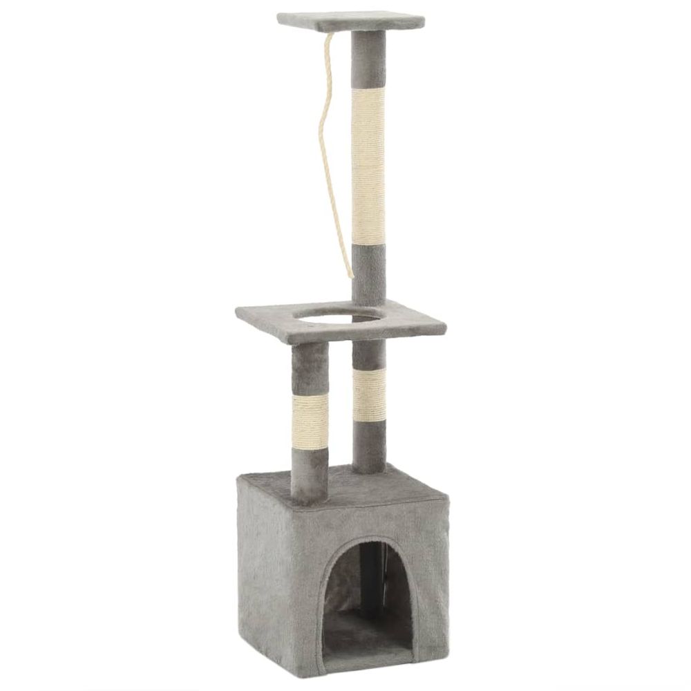 vidaXL Cat Tree with Sisal Scratching Posts 109 cm Grey S069789425