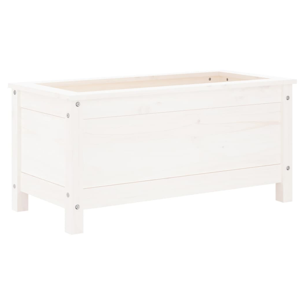 vidaXL Garden Planter White 82.5x40x39 cm Solid Wood Pine S0671357706