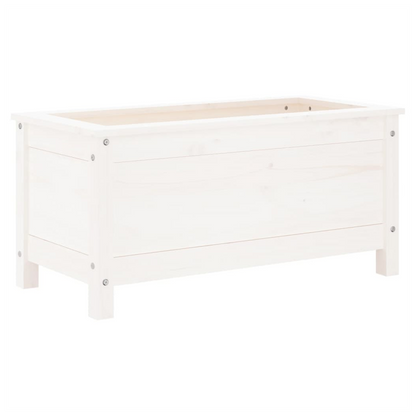 vidaXL Garden Planter White 82.5x40x39 cm Solid Wood Pine S0671357706