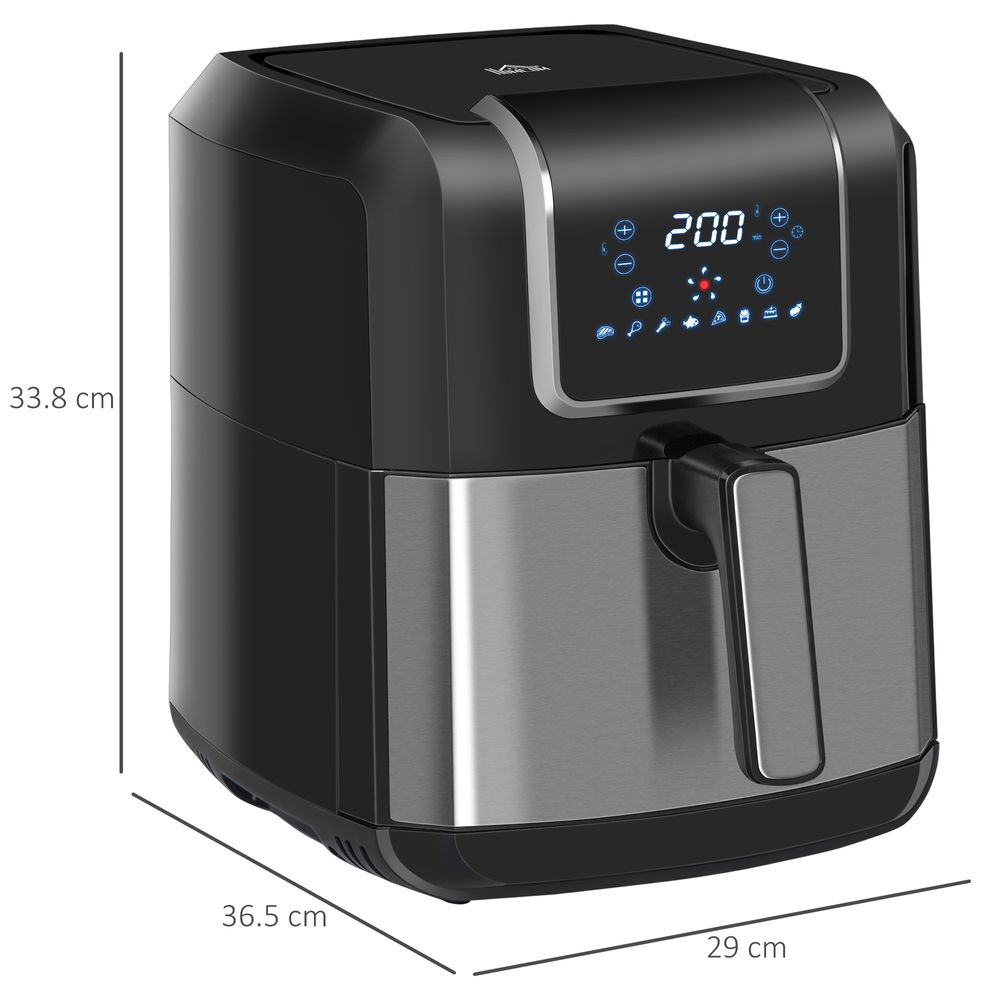 Air Fryer 1700W 6.5L with Digital Display Timer for Low Fat Cooking HOMCOM S0671079512