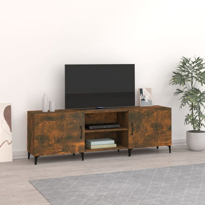 vidaXL TV Cabinet Smoked Oak 150x30x50 cm Engineered Wood S0671068303