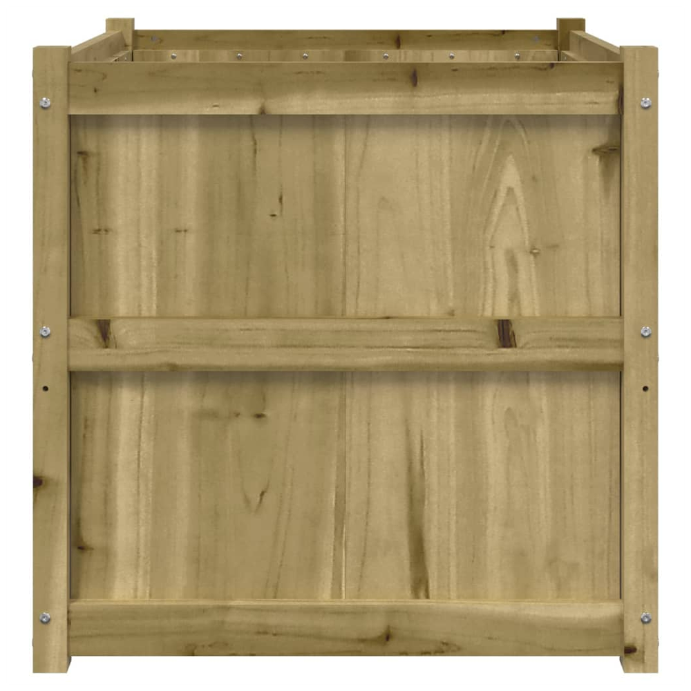 vidaXL Garden Planter 70x70x70 cm Impregnated Wood Pine S0671383111