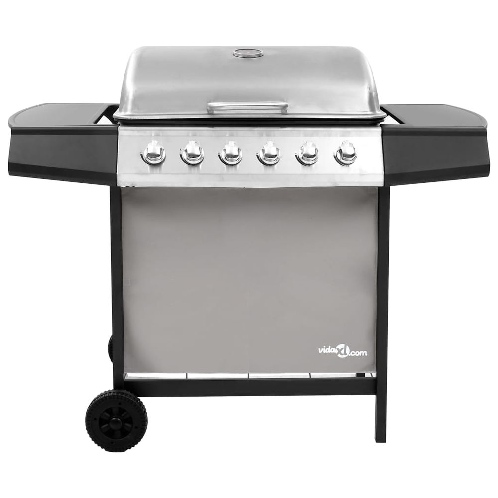 Gas BBQ Grill with 6 Burners Black and Silver (FR/BE/IT/UK/NL only) S069863525