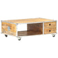 Coffee Table 89x59x33 cm Solid Rough Mango Wood S069807778