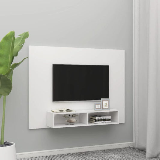 Wall TV Cabinet White 135x23.5x90 cm Engineered Wood V0671189782