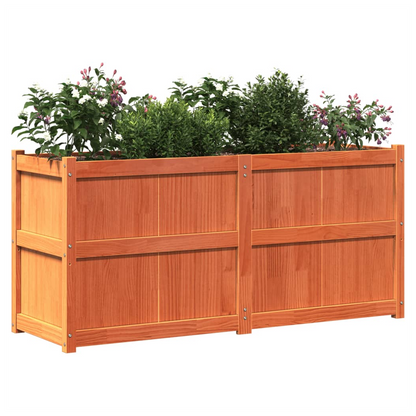 vidaXL Garden Planter Wax Brown 150x50x70 cm Solid Wood Pine S0671394904