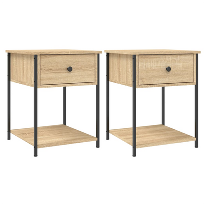 vidaXL Bedside Tables 2 pcs Sonoma Oak 44x45x58 cm Engineered Wood S0671258684