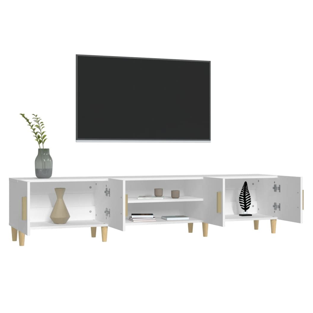 vidaXL TV Cabinet White 180x31.5x40 cm Engineered Wood S0671162608