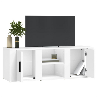 vidaXL TV Cabinet White 100x31.5x35 cm Engineered Wood V0671394828