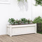 vidaXL Garden Planter White 90x31x31 cm Solid Wood Pine S0671383063