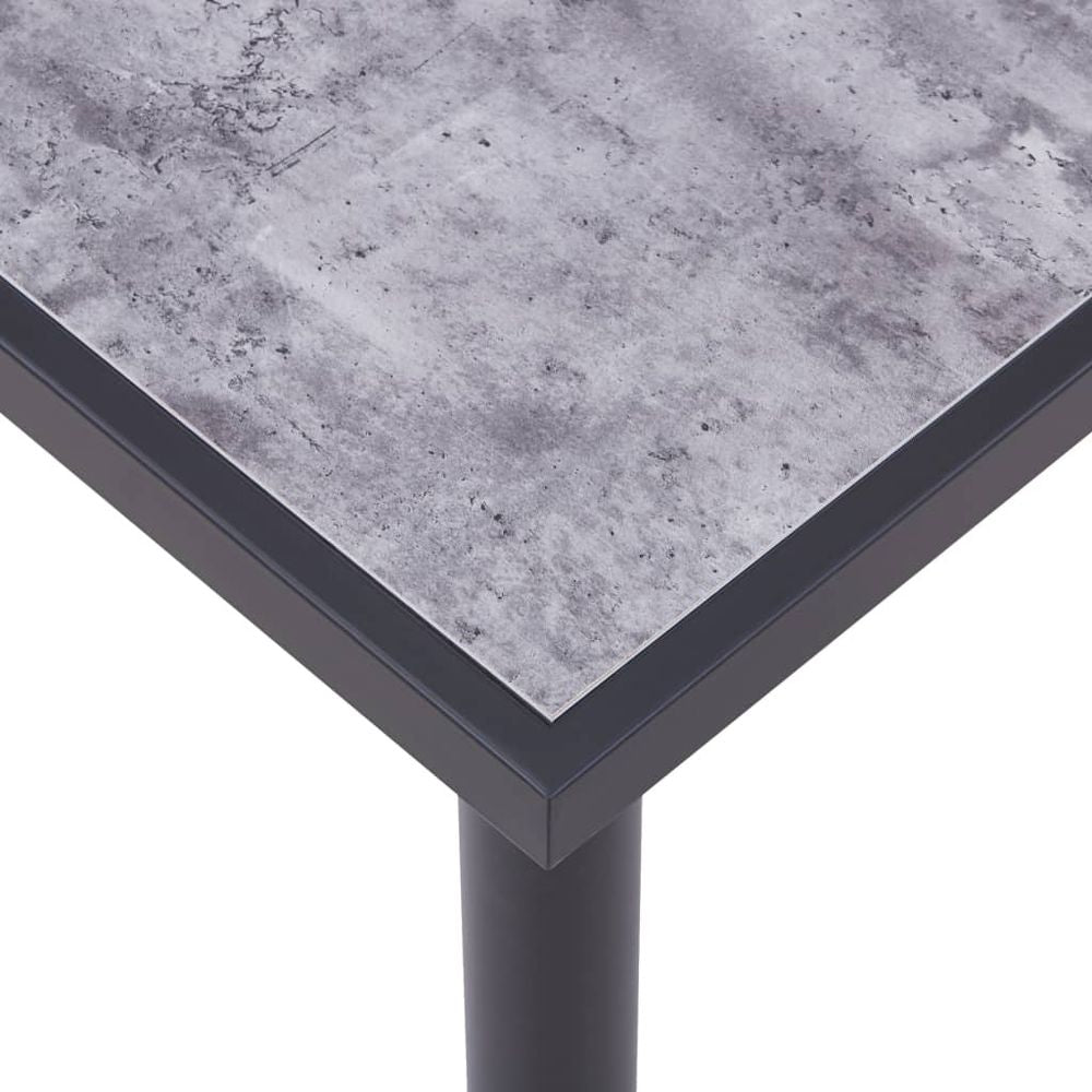 Dining Table Black and Concrete Grey 120x60x75 cm MDF V0671186706