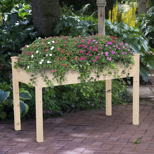 Raised Wood Garden Bed Planter V067942283