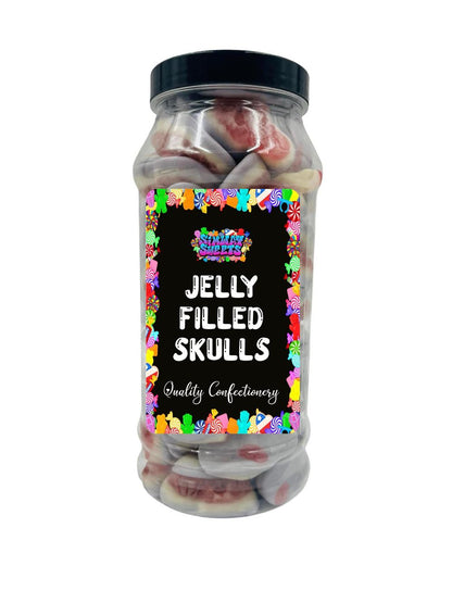 Jelly Filled Skulls Jellies Gummy Retro Sweets Gift Jar