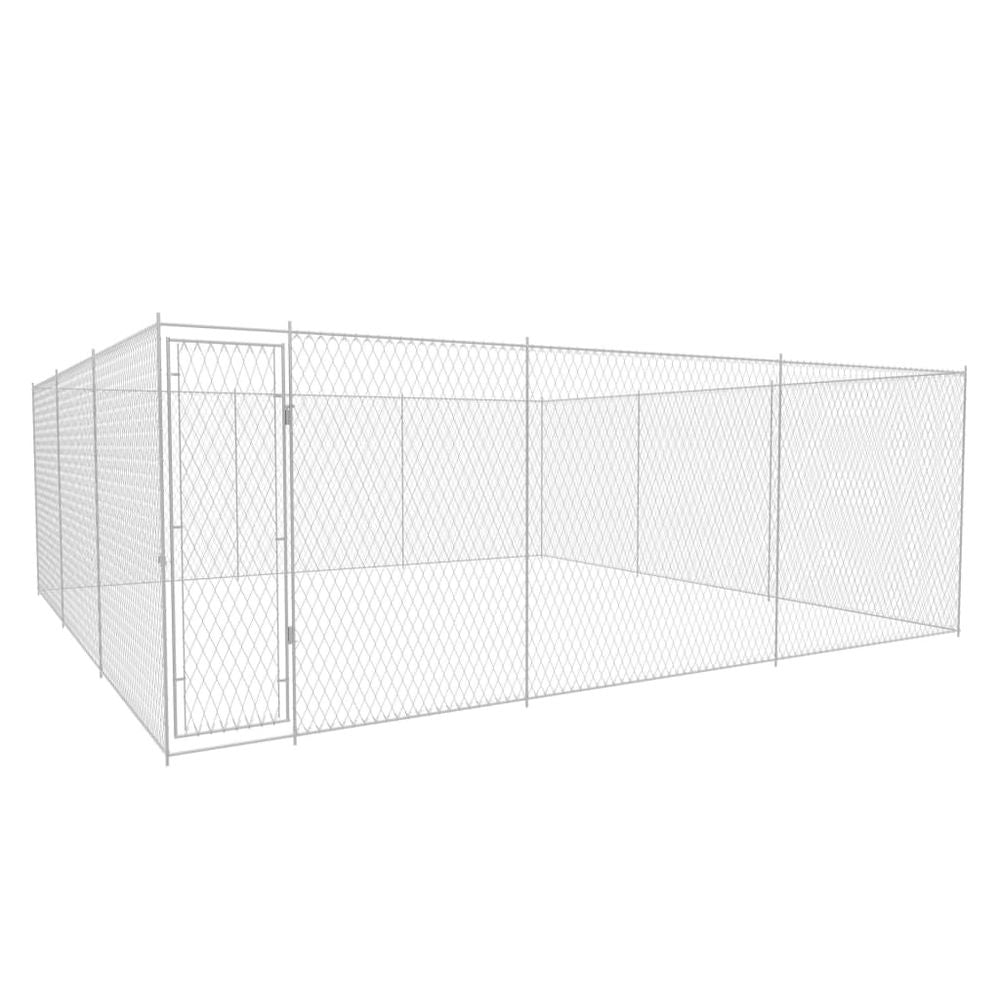 Outdoor Dog Kennel Galvanised Steel 570x570x185 cm V069818889