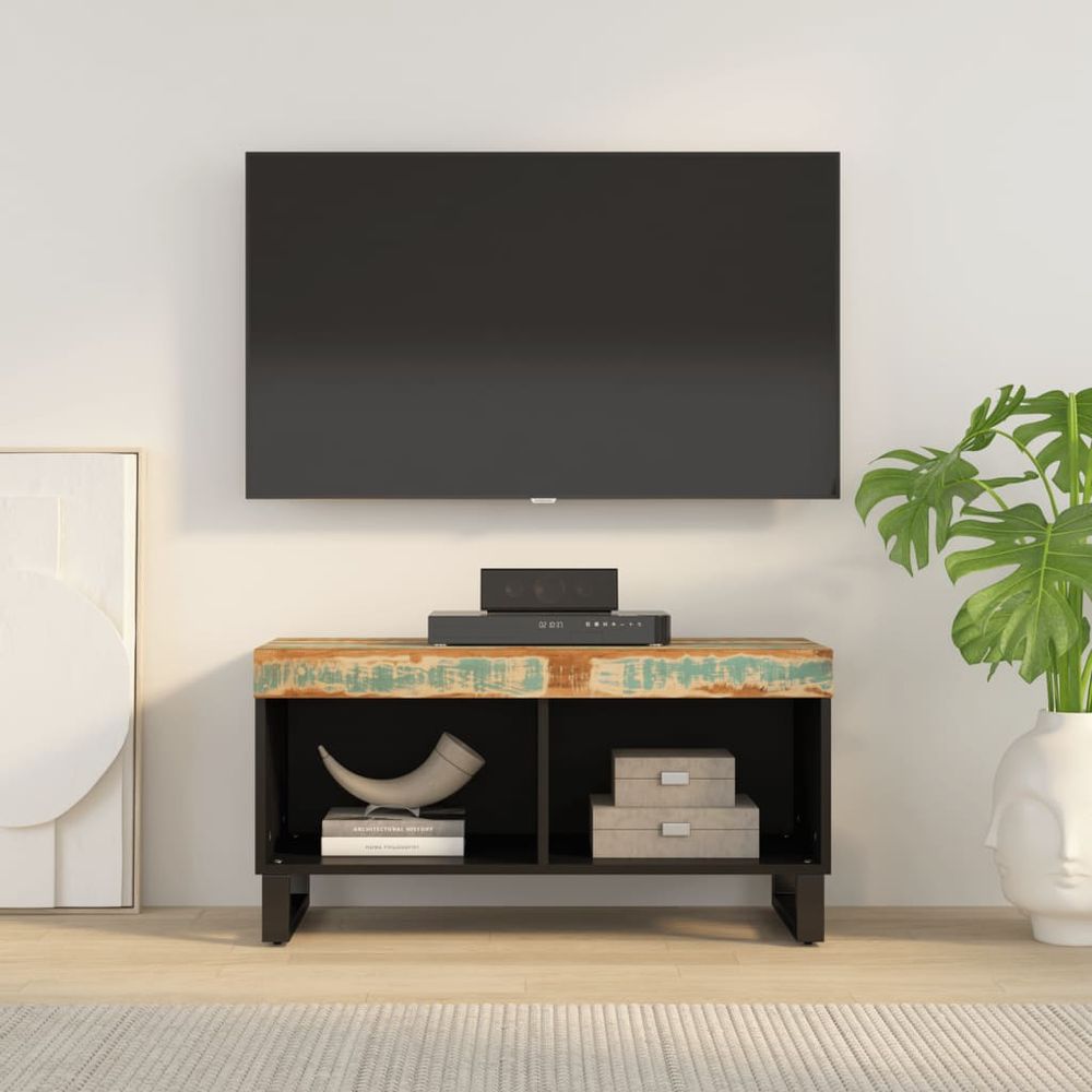 vidaXL TV Cabinet 85x33x43.5 cm Solid Wood Mango S0671214734