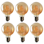 6Pack E27 LED Edison Dimmable Vintage Amber Glass Warm white 2700K Light Bulbs S0671114242