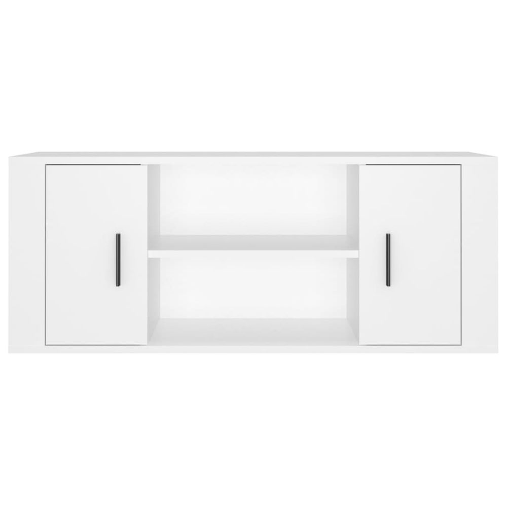 vidaXL TV Cabinet White 100x35x40 cm Engineered Wood V0671394620