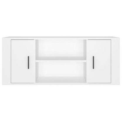 vidaXL TV Cabinet White 100x35x40 cm Engineered Wood V0671394620