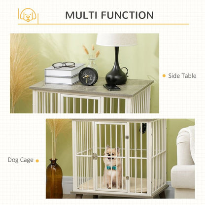 PawHut Dog Crate Furniture, Indoor Dog Kennel Side End Table, 64.5x48x70.5 cm S0671129905