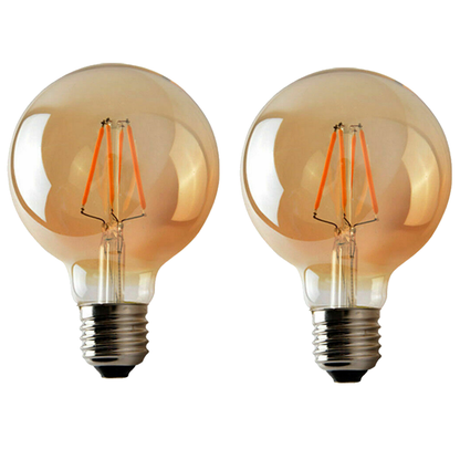 2Pack E27 LED Edison Dimmable Vintage Amber Glass Warm white 2700K Light Bulbs , S0671114245