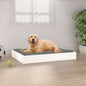 Dog Bed 71.5x54x9 cm Solid Wood Pine V0671052305