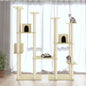 vidaXL Cat Tree with Sisal Scratching Posts Cream 174 cm V0671023115