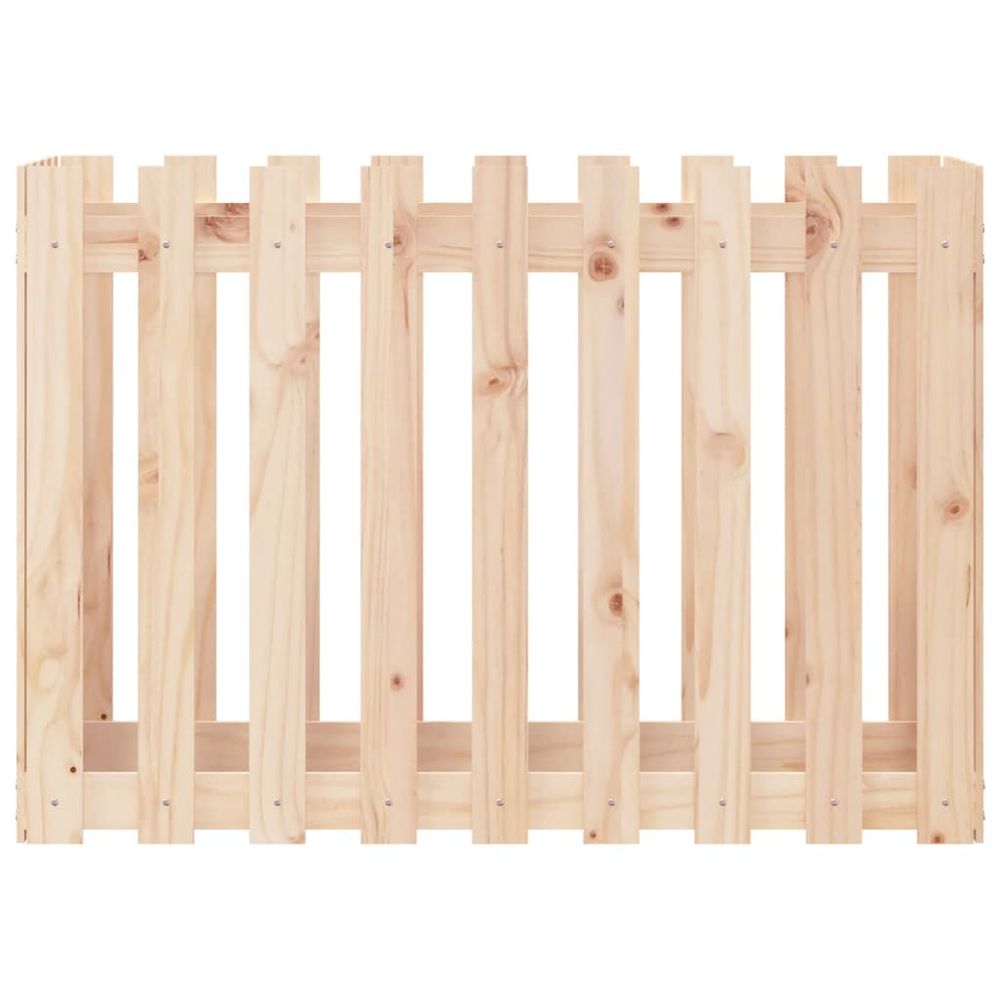 Garden Raised Bed with Fence Design 100x50x70 cm Solid Wood Pine S0671368387