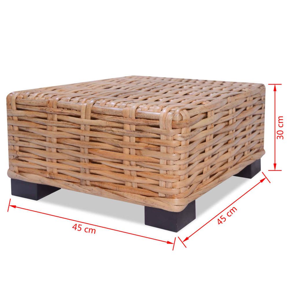 Coffee Table Natural Rattan 45x45x30 cm S069791213